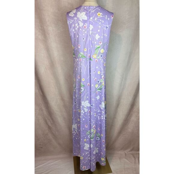 Vintage 1970s L/XL Floral Whimsical Dress Mod MCM Plus Size - Picture 9 of 12